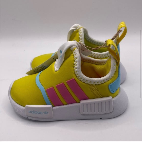 Adidas Yellow and Pink Adidas 🌸🌼 Infant size 7 - Picture 1 of 5